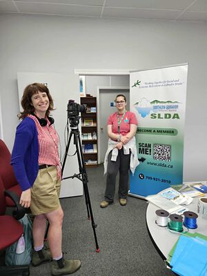 CBC Labrador Morning's Andrea McGuire is joined by SLDA summer student and Visitor Information Officer, Emma Suley CBC Labrador Morning's Andrea McGuire is joined by SLDA summer student and Visitor Information Officer, Emma Suley